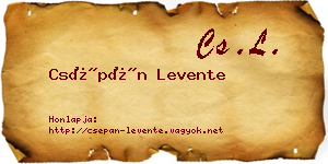 Csépán Levente névjegykártya