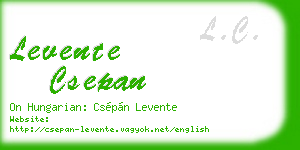 levente csepan business card